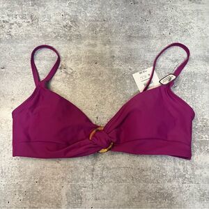 Time and Tru Magenta Bikini Top women's size Medium NWT
